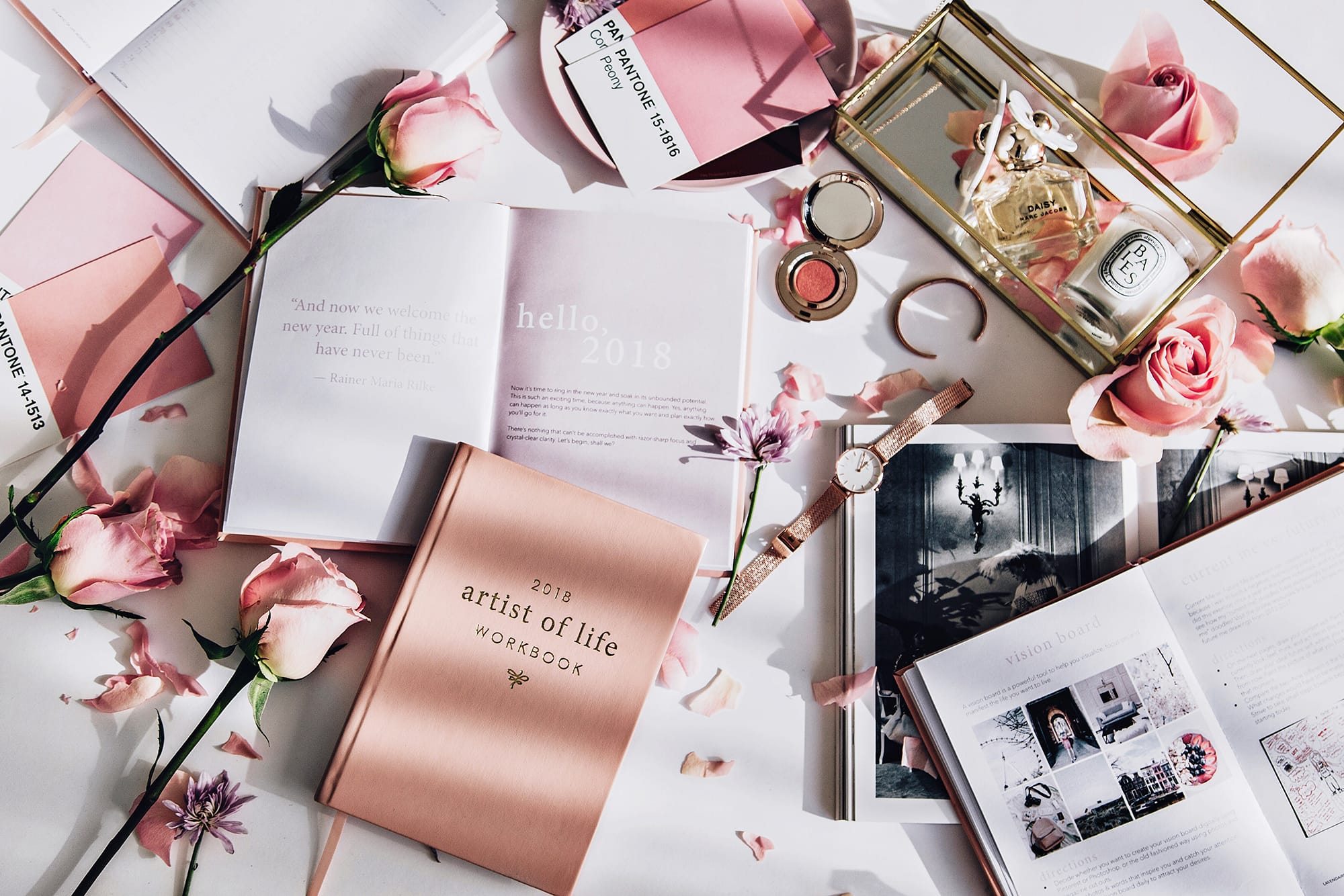 2018 Artist of Life Workbook Flatlay